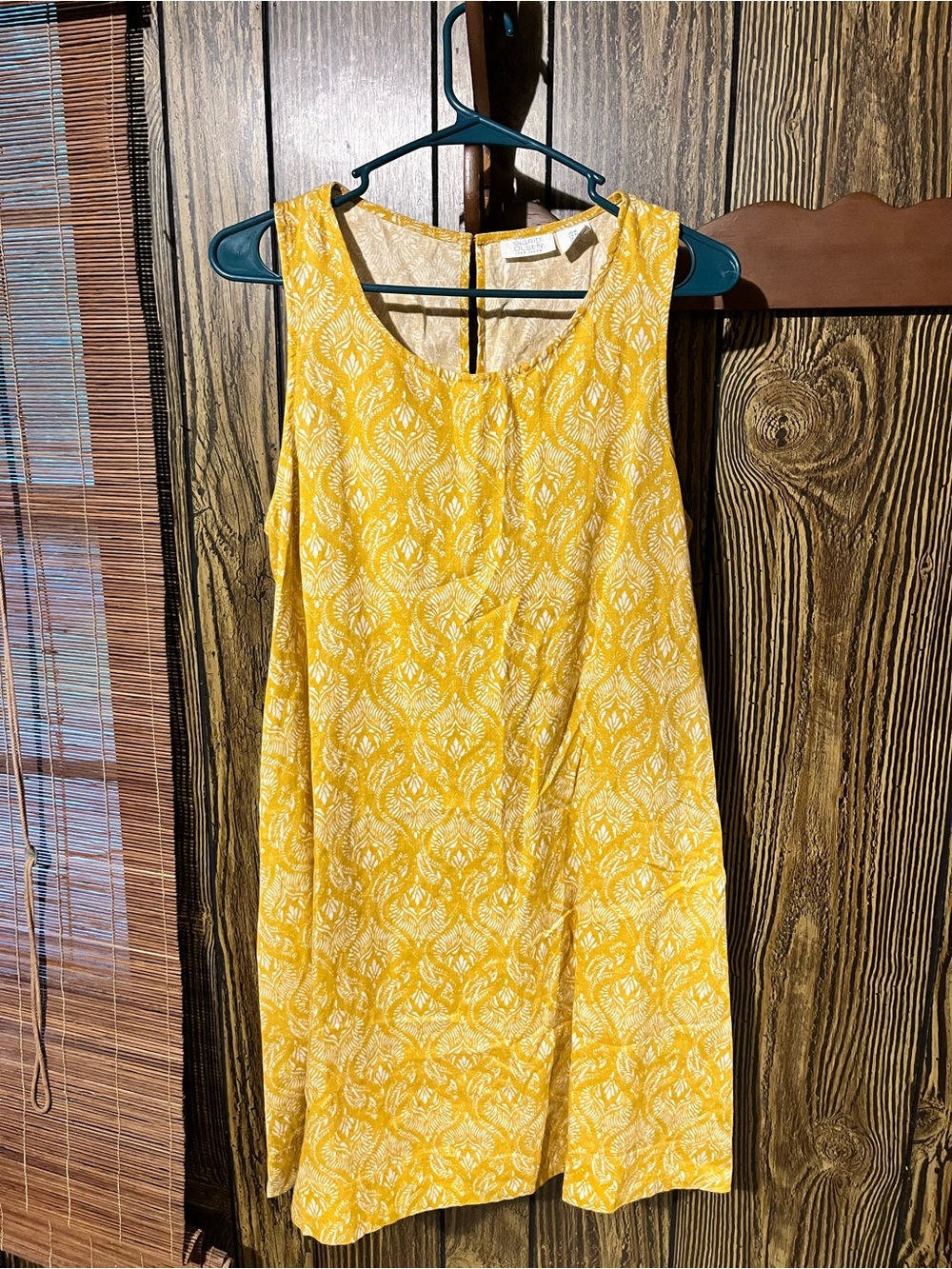 Sigrid Olsen Yellow Patterned Midi Sundress